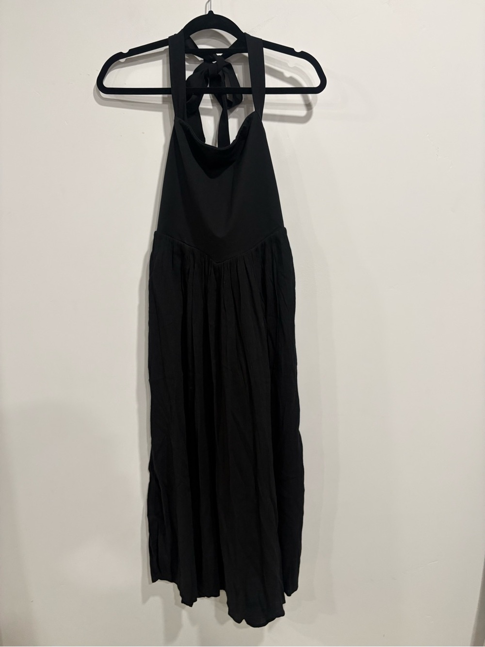 aerie Black Halter Midi Dress - Picture 4 of 5